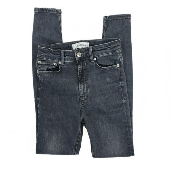 Zara Woman Power Sstretch High Rise Skinny Leg Distressed Designer Jeans - Picture 2 of 15